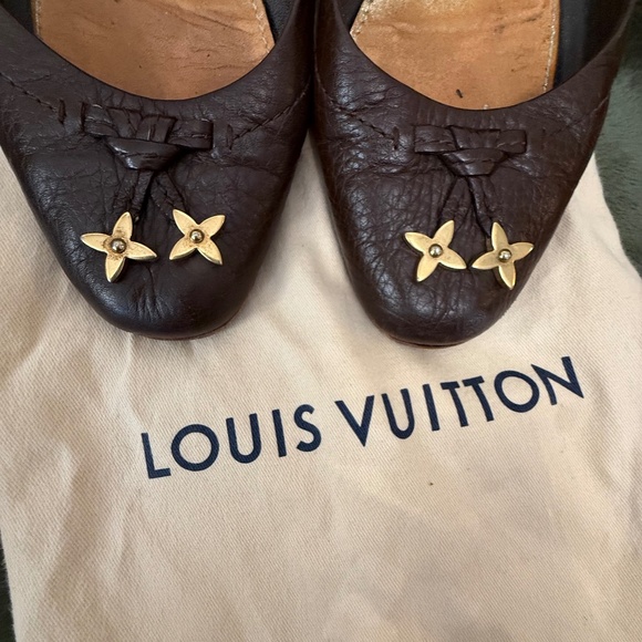 Louis Vuitton Brown ballerina flats - Picture 1 of 5